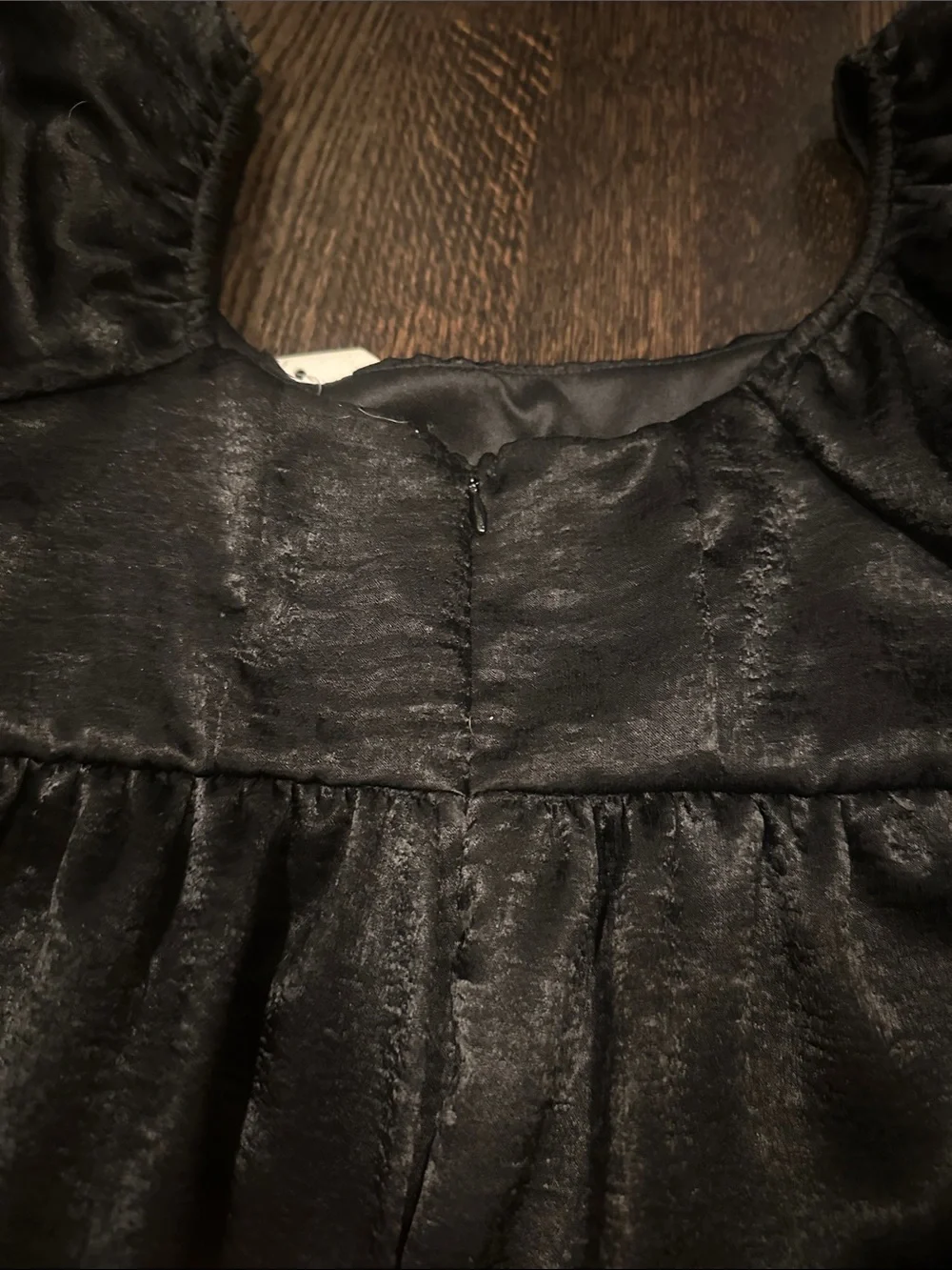 Altar'd State Black Puff-Sleeve Girls' Dress - Picture 5 of 6
